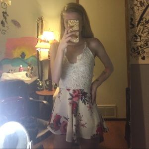 Romwe crossback tie romper